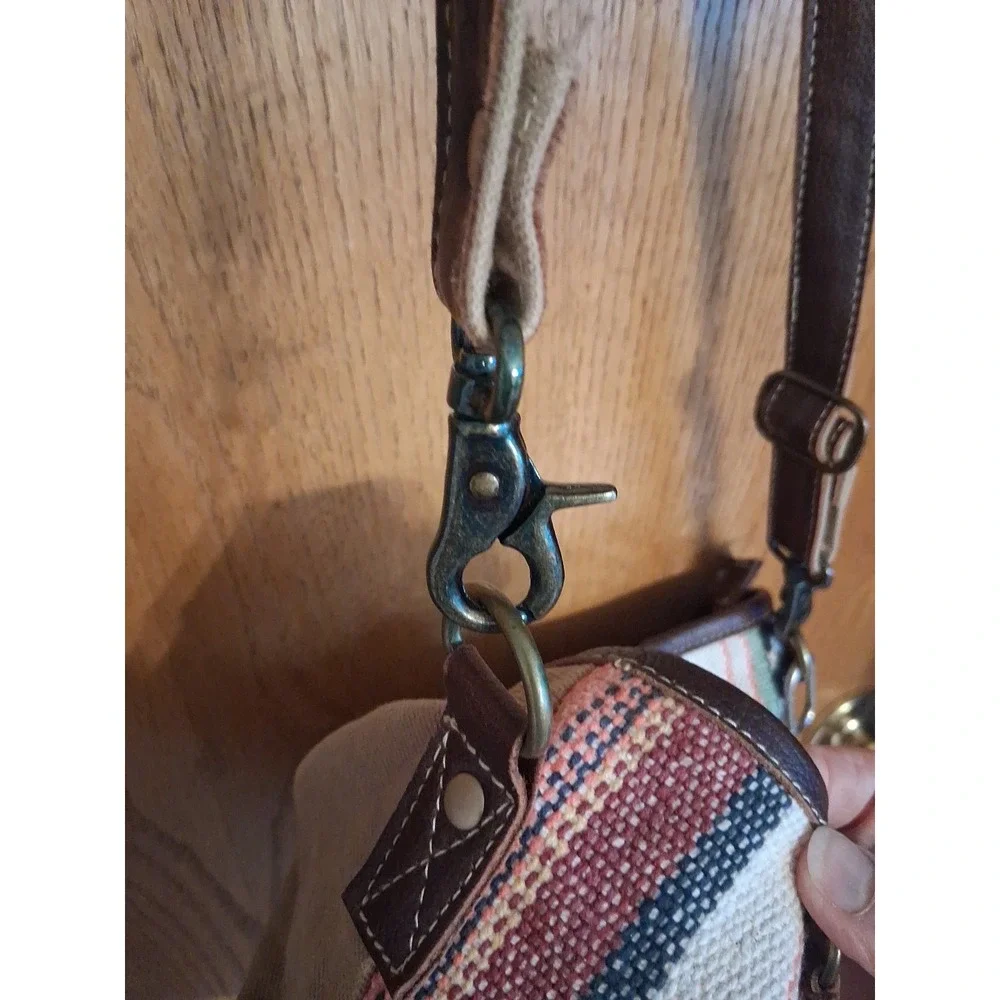 Myra Multi Color Genuine Hide Purse Messenger Southwest Blanket Style 15